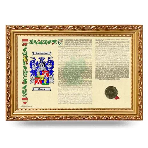 Rozner Armorial Landscape Framed - Gold