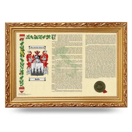 Ruffo Armorial Landscape Framed - Gold