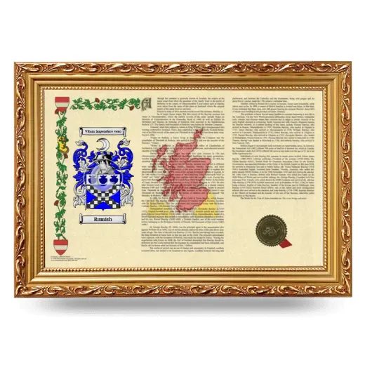 Rumish Armorial Landscape Framed - Gold