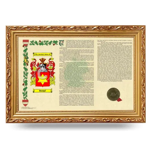 Rumpf Armorial Landscape Framed - Gold