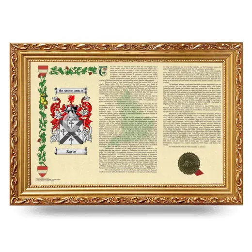 Ruste Armorial Landscape Framed - Gold
