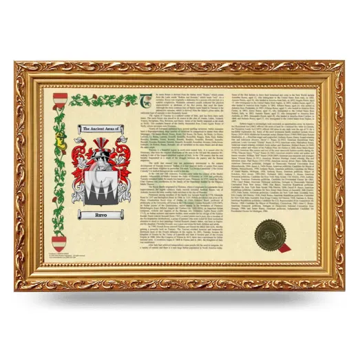Ruvo Armorial Landscape Framed - Gold