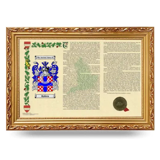 Rydeen Armorial Landscape Framed - Gold