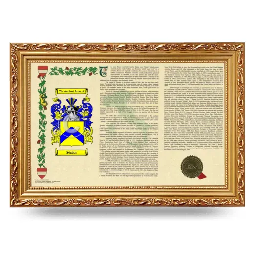 Sénior Armorial Landscape Framed - Gold