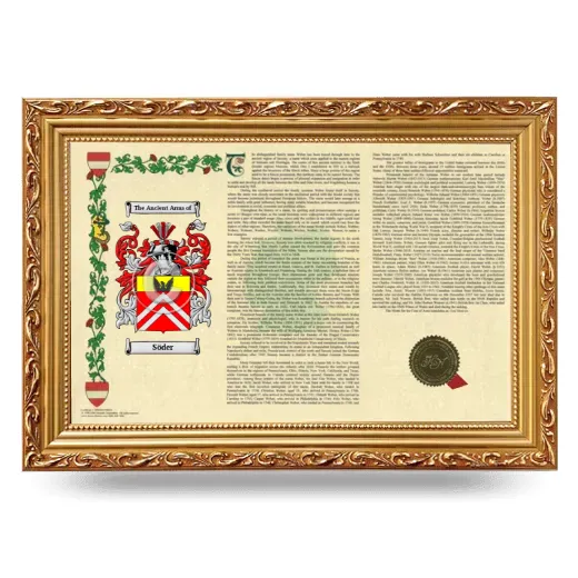 Söder Armorial Landscape Framed - Gold