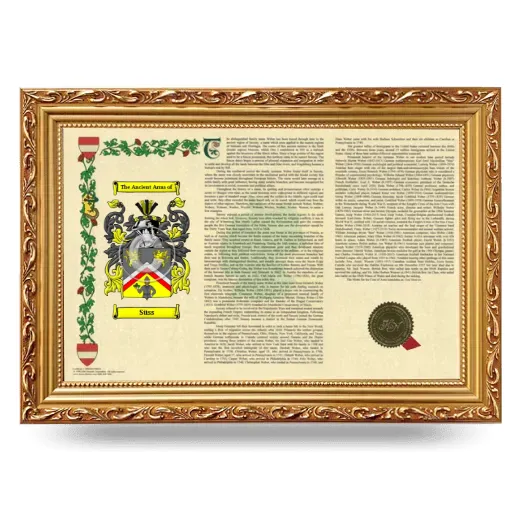 Süss Armorial Landscape Framed - Gold