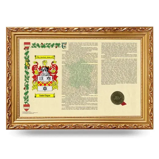 Saint'leger Armorial Landscape Framed - Gold