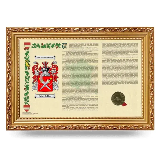 Saint-hillier Armorial Landscape Framed - Gold