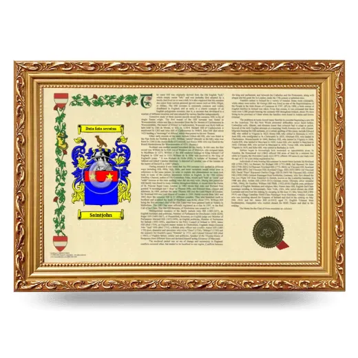 Saintjohn Armorial Landscape Framed - Gold
