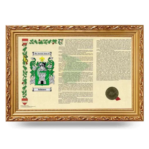 Salazars Armorial Landscape Framed - Gold