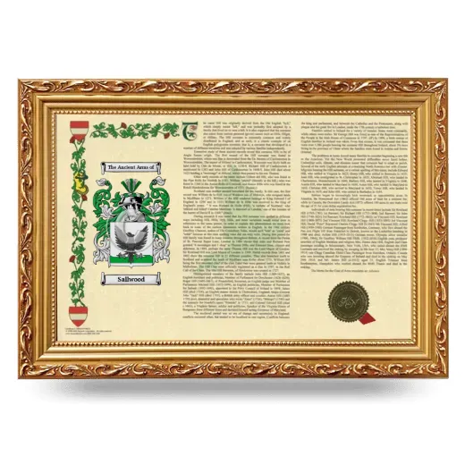 Sallwood Armorial Landscape Framed - Gold