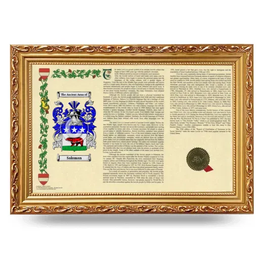 Saloman Armorial Landscape Framed - Gold