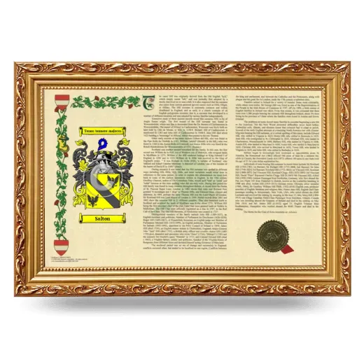 Salton Armorial Landscape Framed - Gold