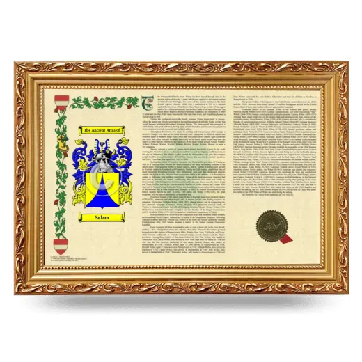Salzer Armorial Landscape Framed - Gold