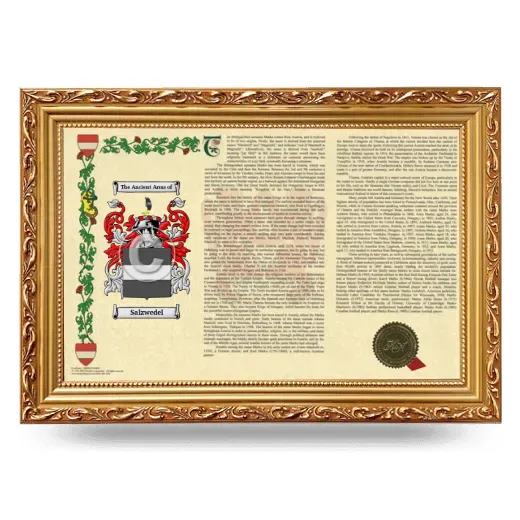 Salzwedel Armorial Landscape Framed - Gold