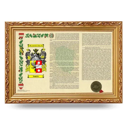 Samitz Armorial Landscape Framed - Gold
