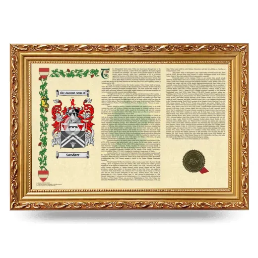 Sandarr Armorial Landscape Framed - Gold