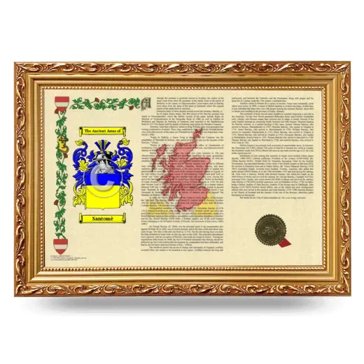 Santomè Armorial Landscape Framed - Gold