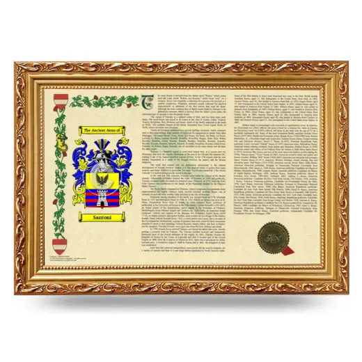 Santoni Armorial Landscape Framed - Gold