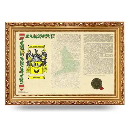 Sassoon Armorial Landscape Framed - Gold