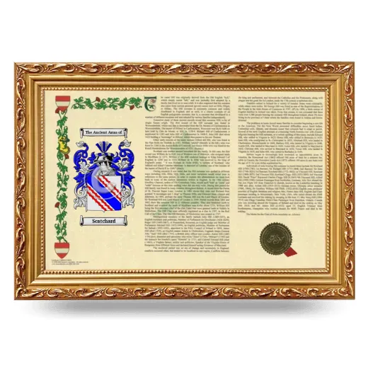 Scatchard Armorial Landscape Framed - Gold