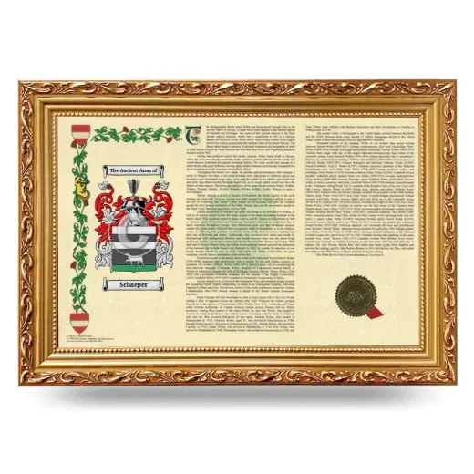 Schaeper Armorial Landscape Framed - Gold