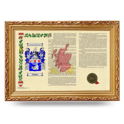 Schams Armorial Landscape Framed - Gold