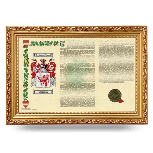 Scharden Armorial Landscape Framed - Gold