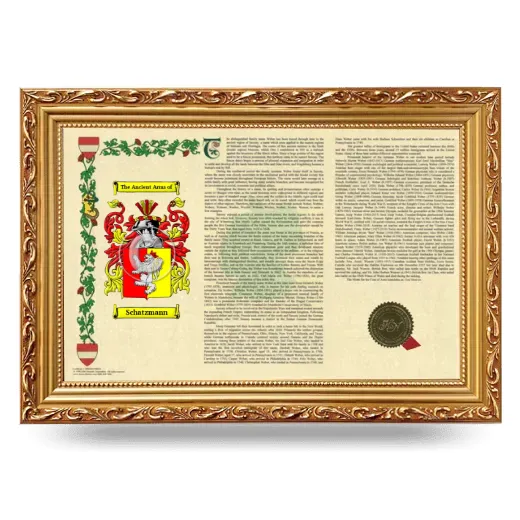 Schatzmann Armorial Landscape Framed - Gold