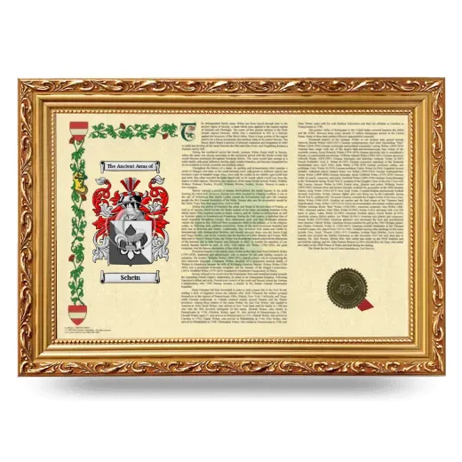 Schein Armorial Landscape Framed - Gold