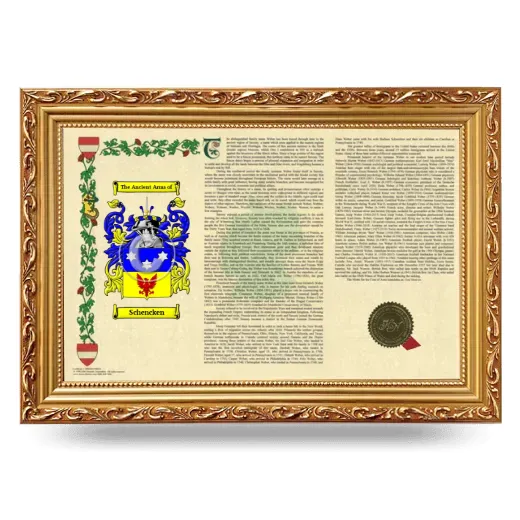 Schencken Armorial Landscape Framed - Gold