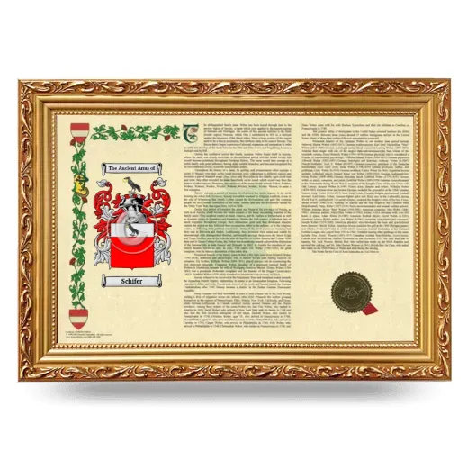 Schifer Armorial Landscape Framed - Gold