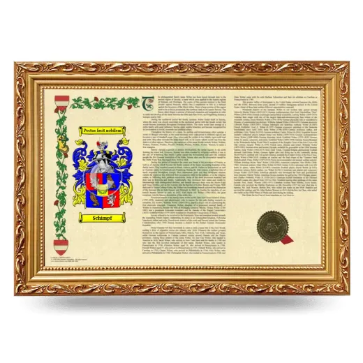 Schimpf Armorial Landscape Framed - Gold
