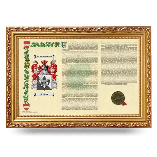 Schiner Armorial Landscape Framed - Gold