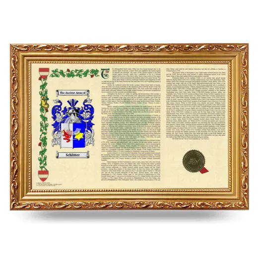 Schlüter Armorial Landscape Framed - Gold