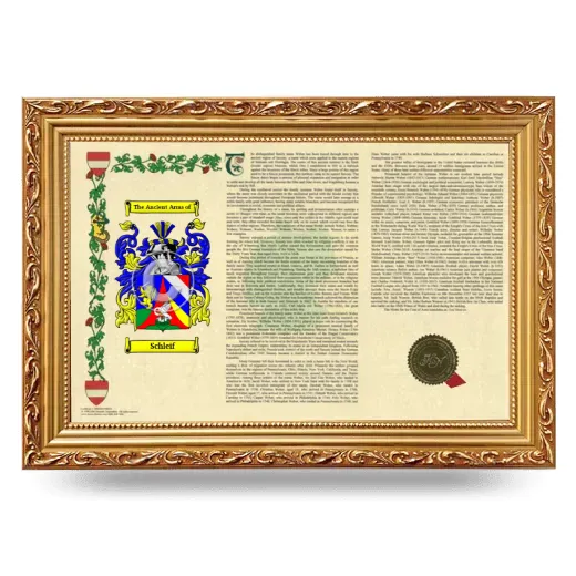 Schleif Armorial Landscape Framed - Gold