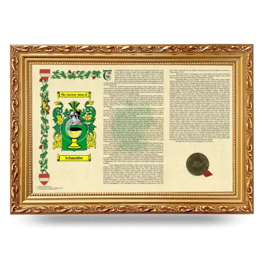 Schmeider Armorial Landscape Framed - Gold