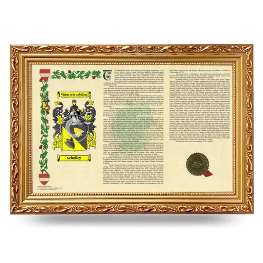 Scholley Armorial Landscape Framed - Gold