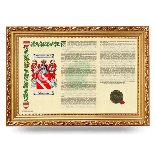 Schomburg Armorial Landscape Framed - Gold