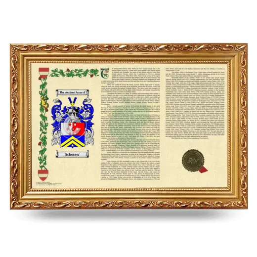 Schosser Armorial Landscape Framed - Gold