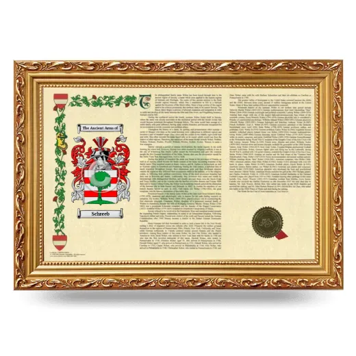 Schreeb Armorial Landscape Framed - Gold