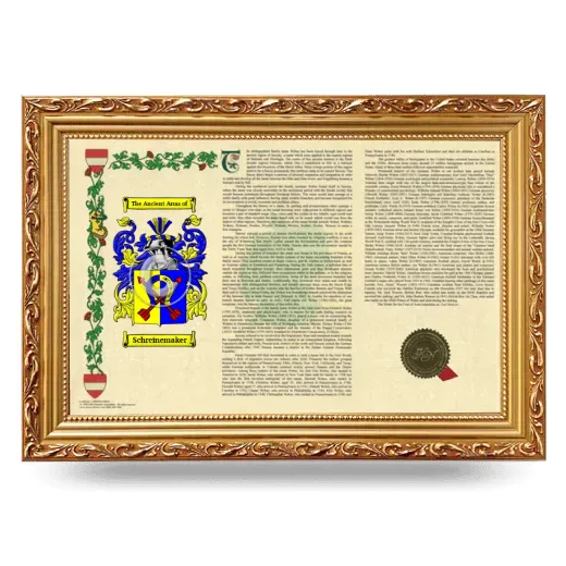 Schreinemaker Armorial Landscape Framed - Gold