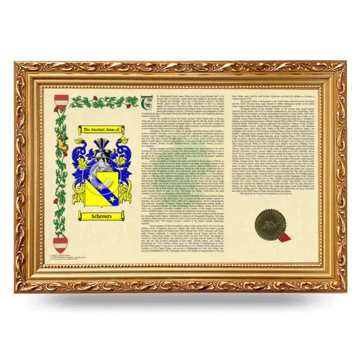 Schreurs Armorial Landscape Framed - Gold