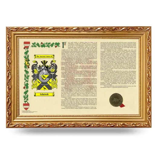 Schrieck Armorial Landscape Framed - Gold