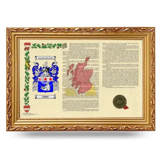 Schun Armorial Landscape Framed - Gold