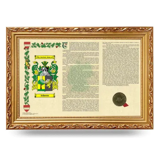 Schwers Armorial Landscape Framed - Gold