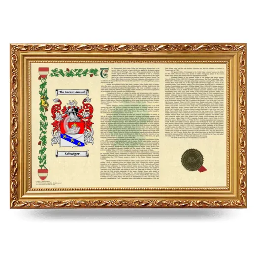 Schwiger Armorial Landscape Framed - Gold