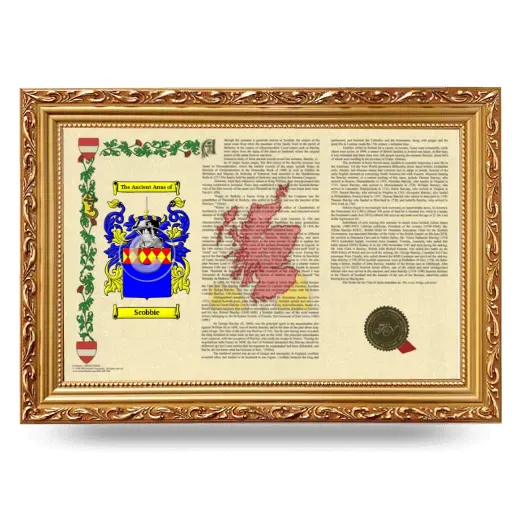 Scobbie Armorial Landscape Framed - Gold