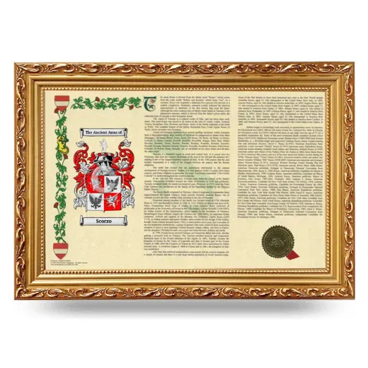 Scorzo Armorial Landscape Framed - Gold