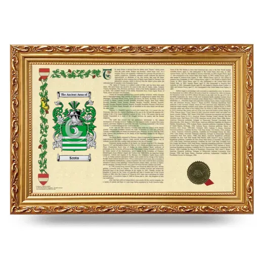 Scoto Armorial Landscape Framed - Gold